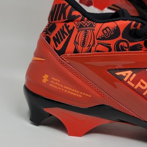 Nike Alpha Menace 4 Pro Nrg Picante Red-Black Football Mens Size 9 FQ3984-600 main image 7